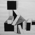 06 Cubism pencil watercolour 1968 A3