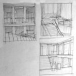 21 Stairs Balconies pencil 1968 A3
