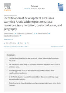 Identification of development areas in a warming Arctic, article cover