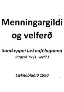 Menningargildi og velferð, greinarkápa